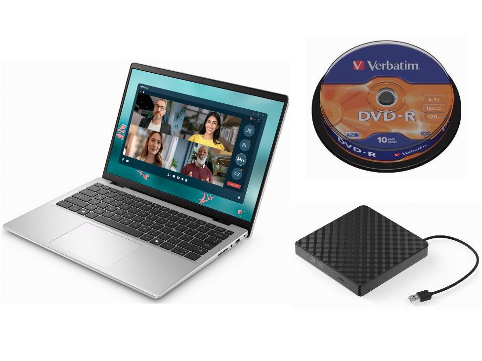 Laptop Dell Windows 11 Pro Intel Core 7 Zewnętrzny Napęd DVD 10 Płyt
