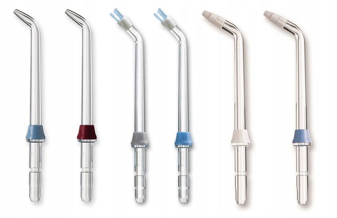 

Waterpik końcówki do irygatora 6 sztuk różne +etui