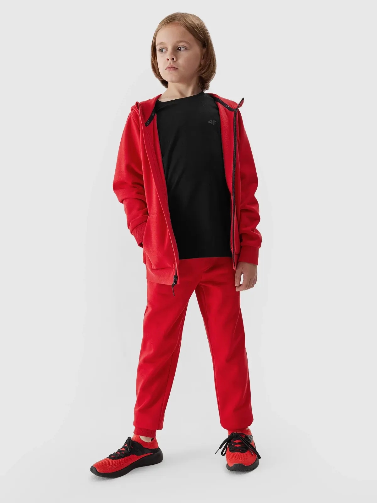 SPODNIE DRESOWE CHŁOPIĘCE 4F JUNIOR DZIECIĘCE DRESY BAWEŁNA AW23M411 Płeć chłopcy