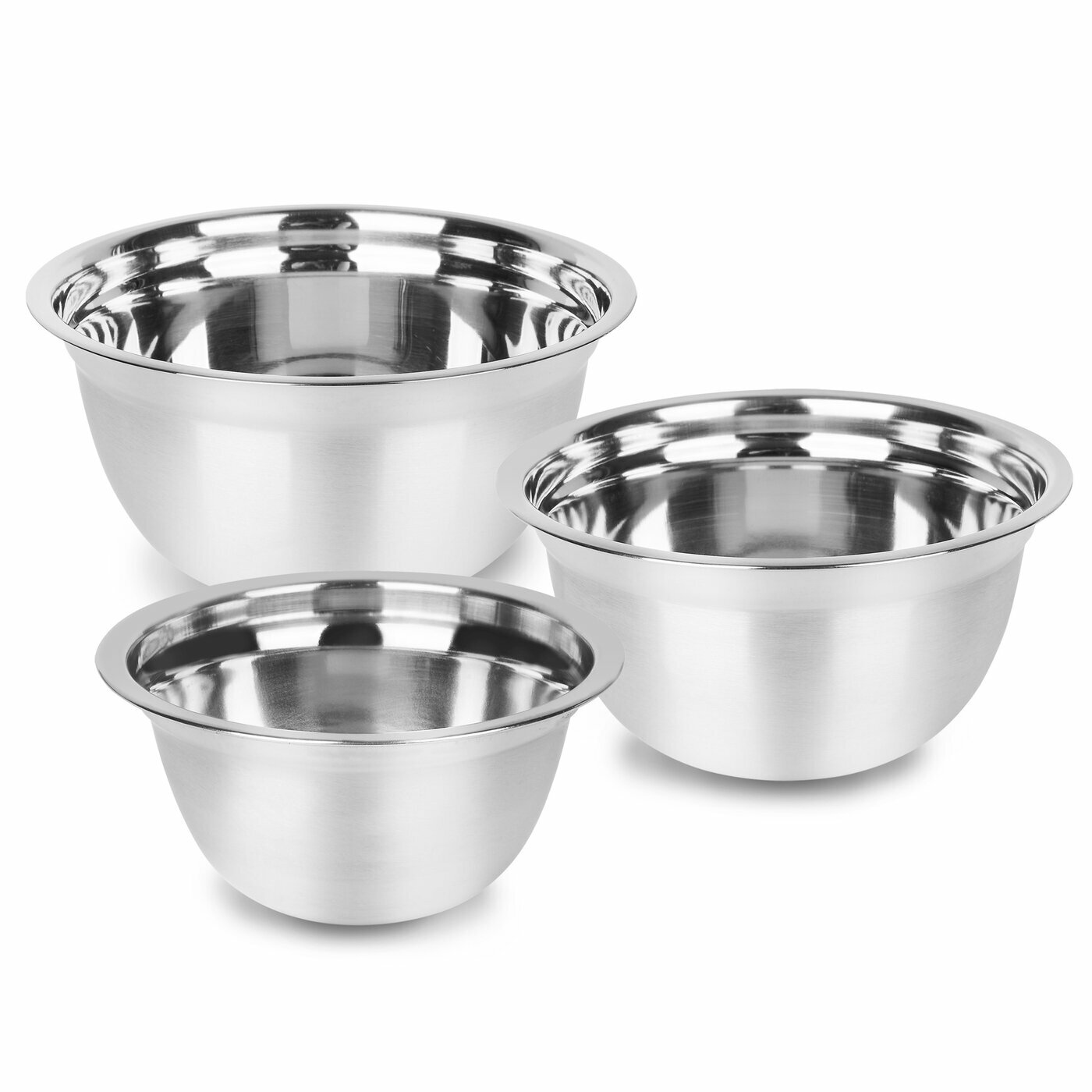 

Zestaw misek 3 metalowe Miski Kuchenne 14/18/22cm