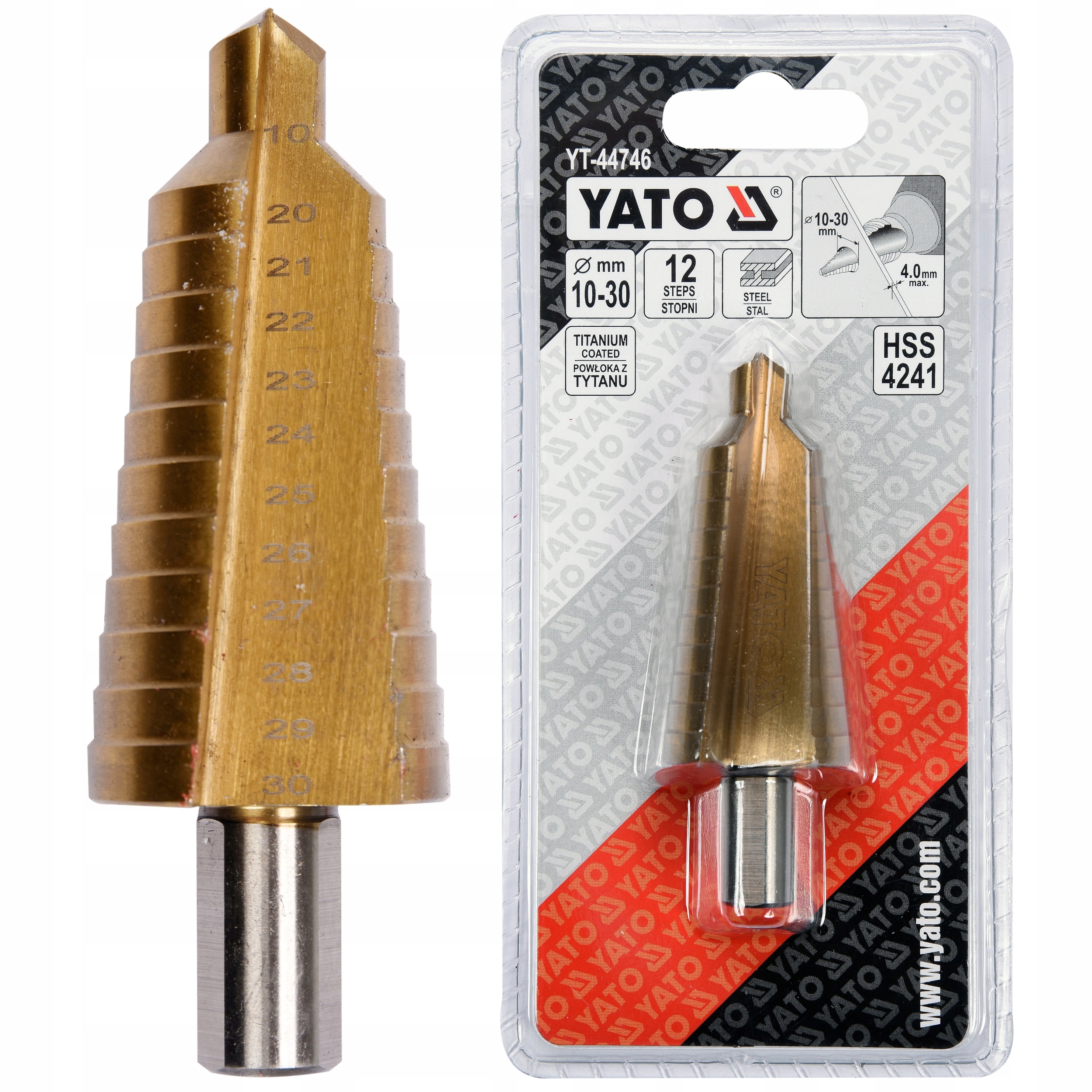 

Yato Wiertło Stopniowe Hss Stożkowe 10 30 mm