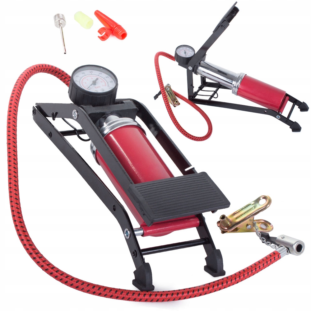 

Pompka Samochodowa Nożna Rowerowa Tłok Końcówki