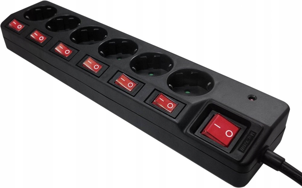 Listwa zasilająca LogiLink 1.5m 6 gniazd czarna