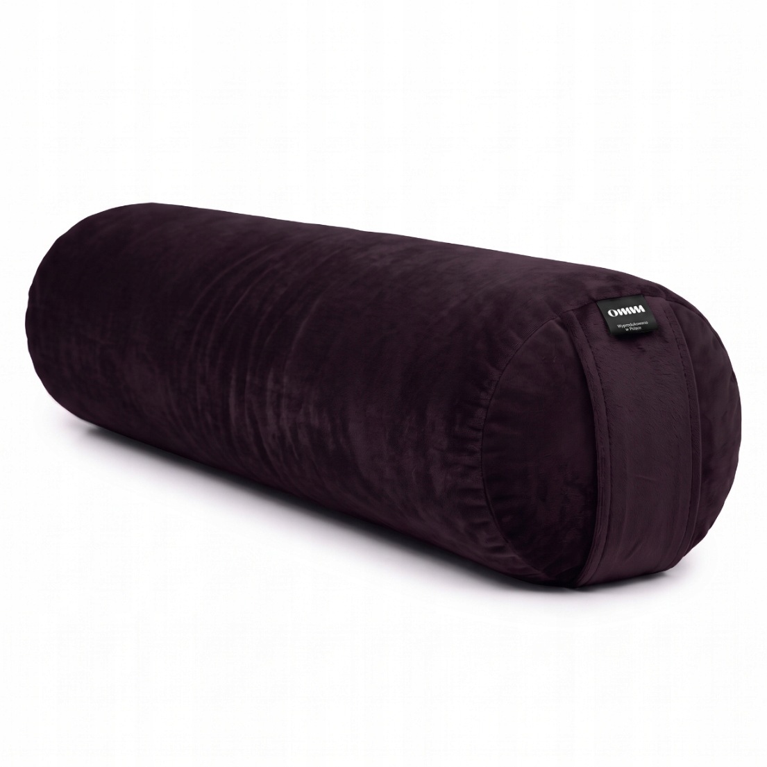 Váleček na jógu Bolster Omm Yoga Velur s pohankovou slupkou 70x20 cm Fialový