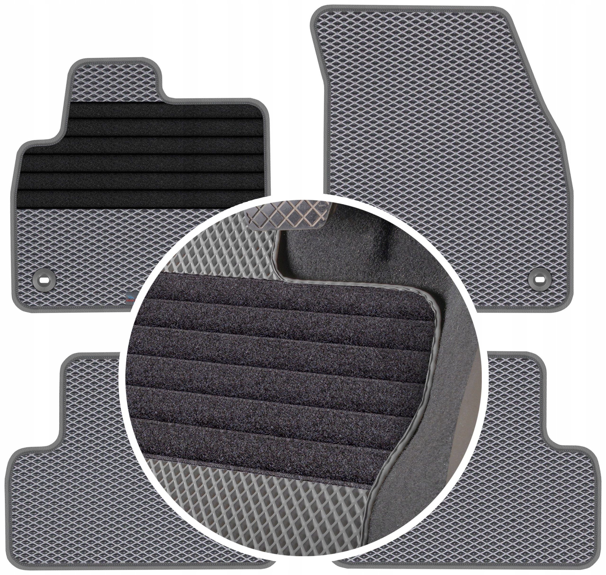 Range Rover Evoque 2011-2018 Gumové koberce Eva Eternity Romby