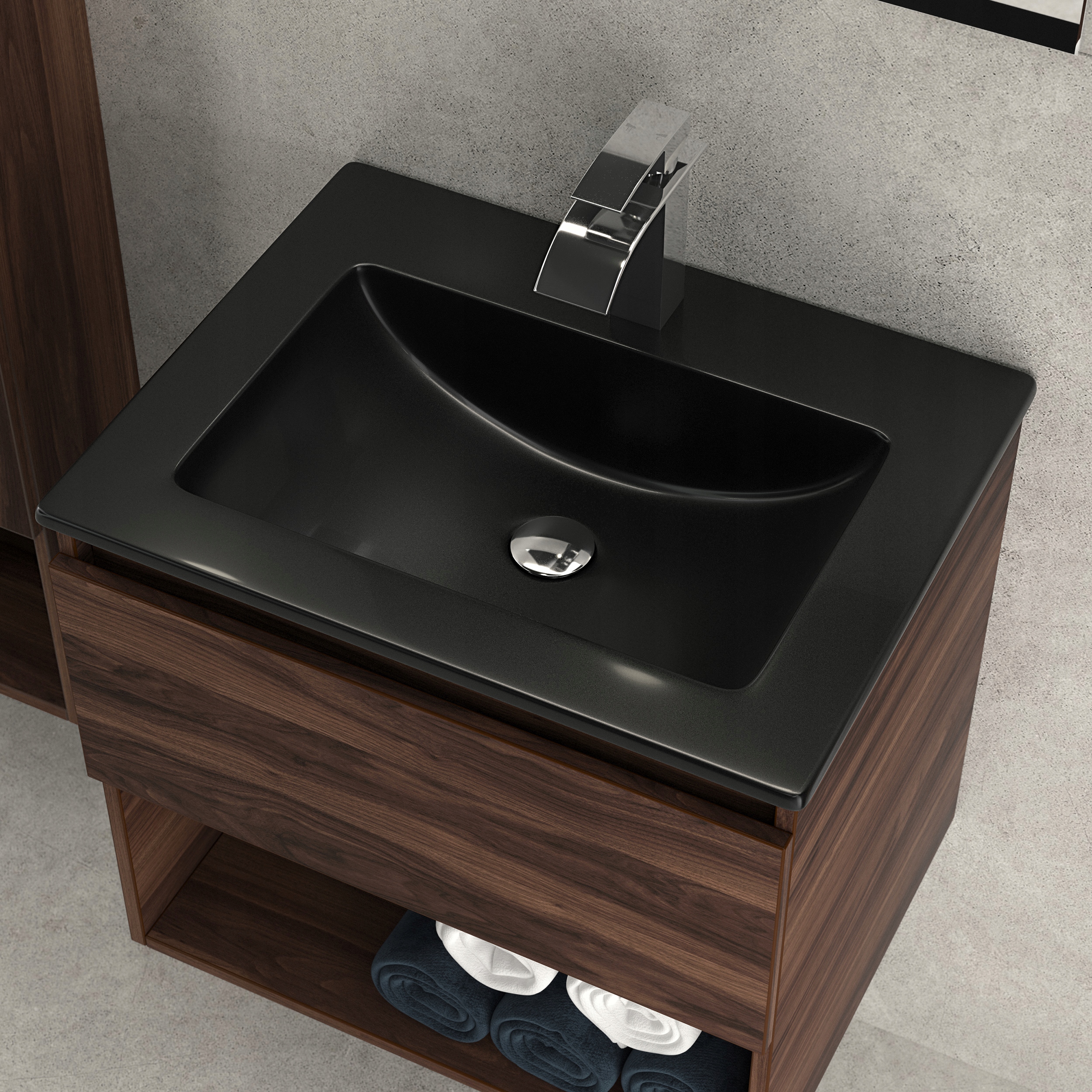 UMYWALKA MEBLOWA GONDOLA CZARNA GRANITOWA KLIKKLAK Kod producenta UMYWALKA GRANITOWA