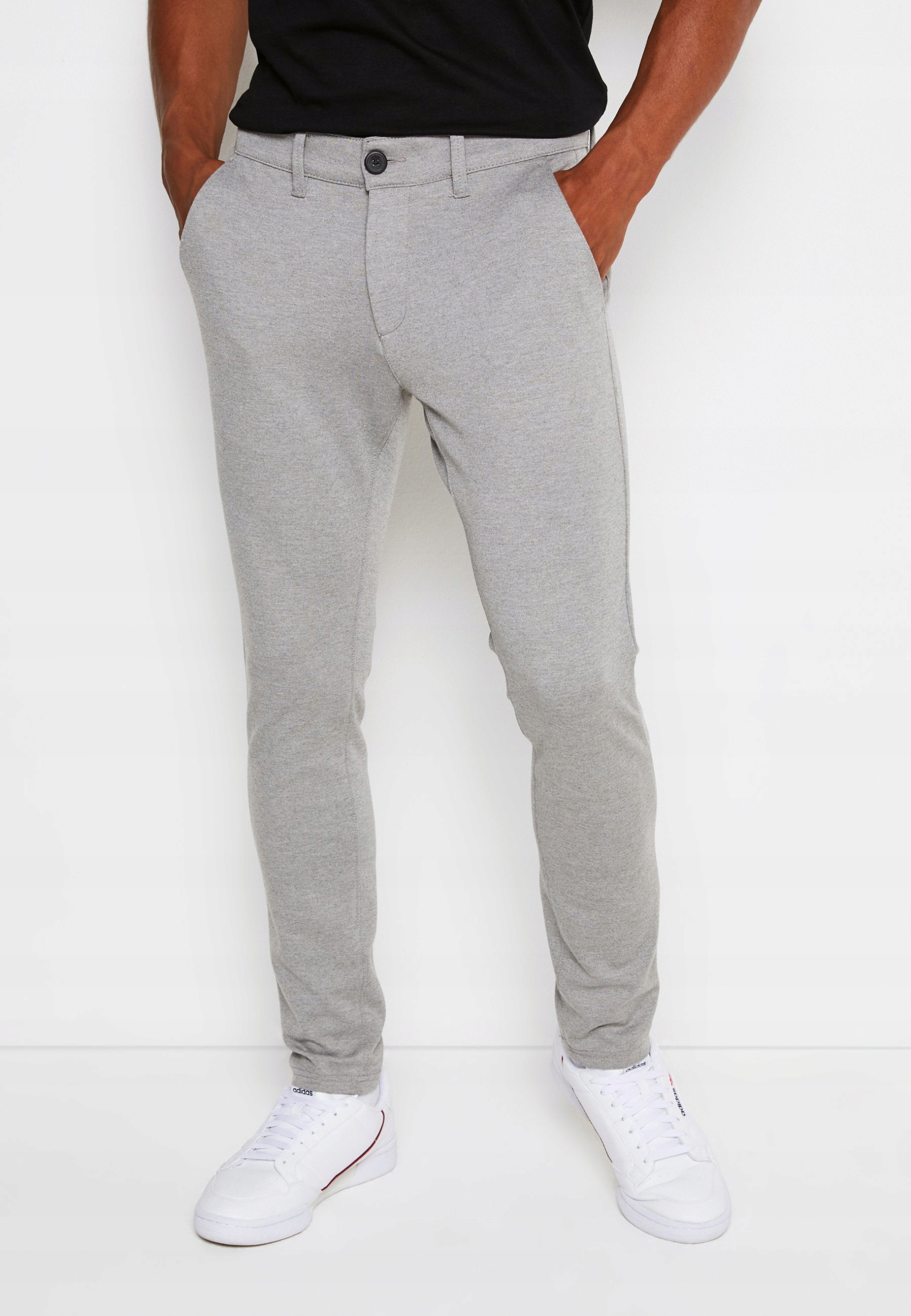 Denim Design Šedé Kalhoty Casual Jednoduché Pro Každodenní Nošení 33/30 5_A