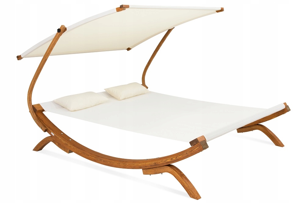 ДЕРЕВЯННАЯ САДОВАЯ КРОВАТЬ НА 2 ЧЕЛОВЕКА  РЕГУЛИРУЕМЫЙ КОРПУС Производитель GARDENPOINT