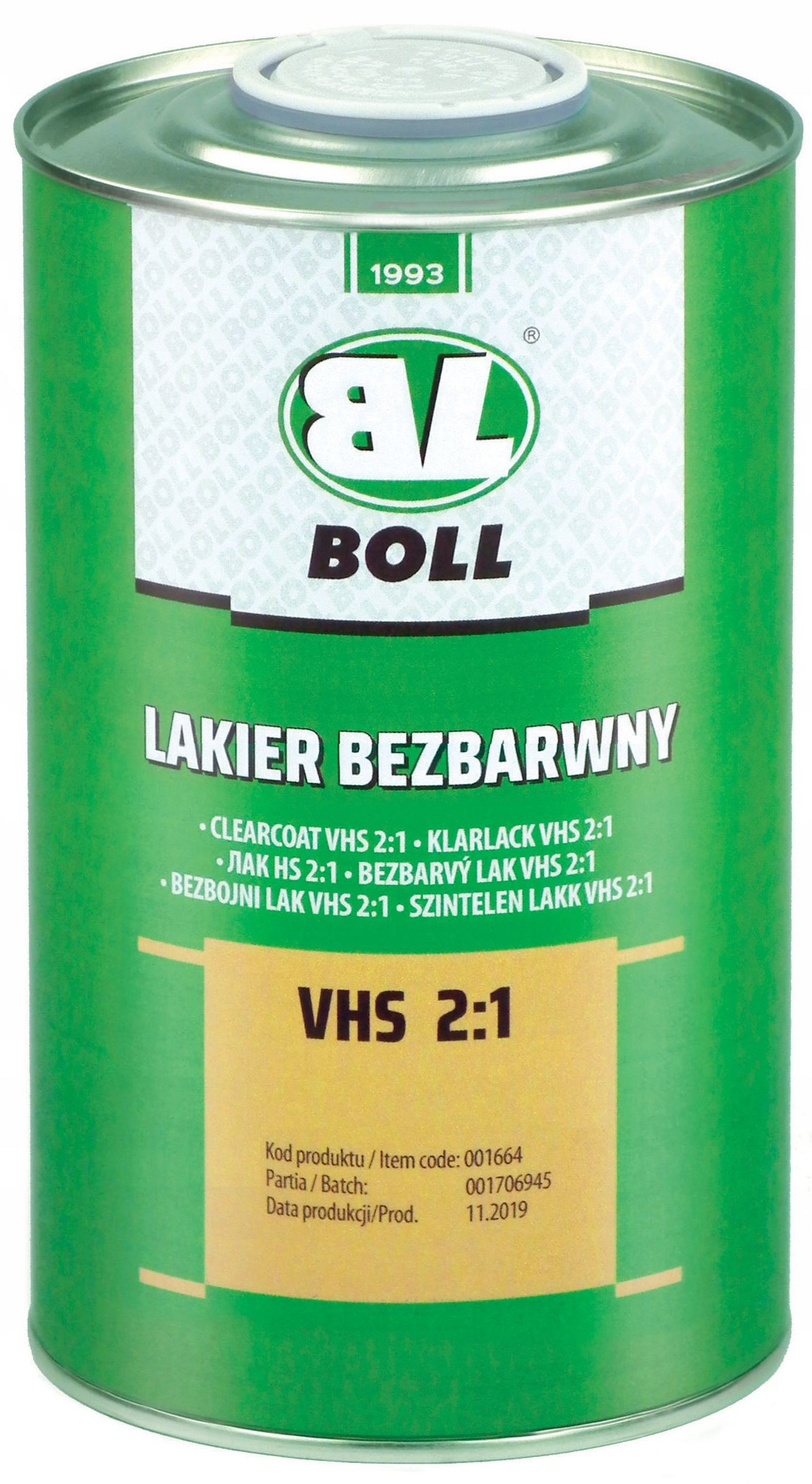 BOLL - LAKIER BEZBARWNY VHS 2:1 - 1L