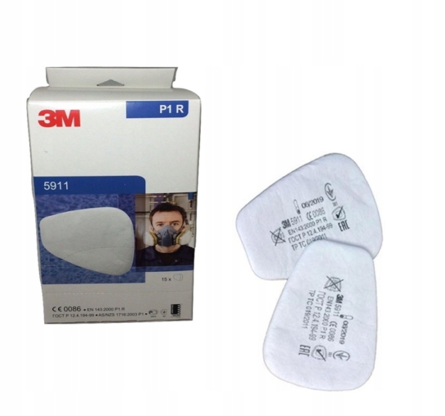 3M 5911 P1 Filtr Przeciwpyłowy do Masek 6200 7502 Marka 3M