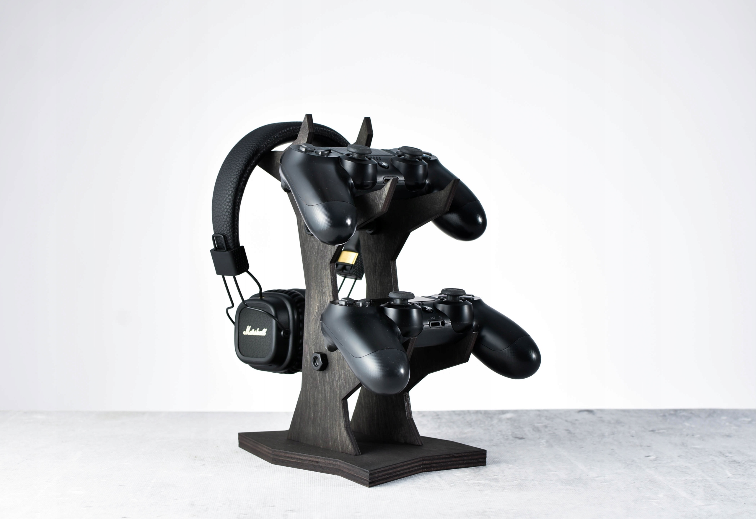 stojak pady słuchawki podstawka kontroler xbox ps5 drewniany akcesoria gra