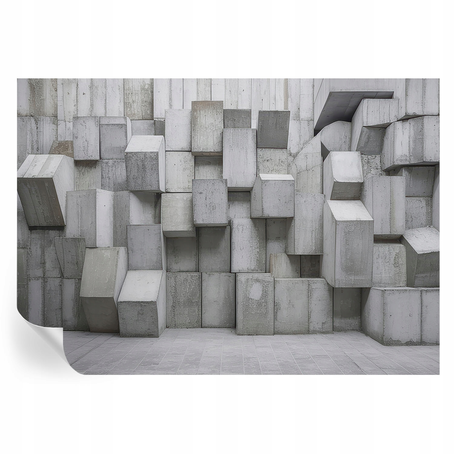 Omyvatelná Samolepicí fototapeta do jídelny Betonové tělesa 208 x 146 cm