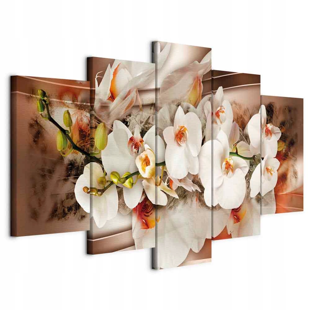 Obraz 5 Částí Do Obývacího Pokoje Ložnice 3D Květina Orchidej Orchidej Příroda 200x100
