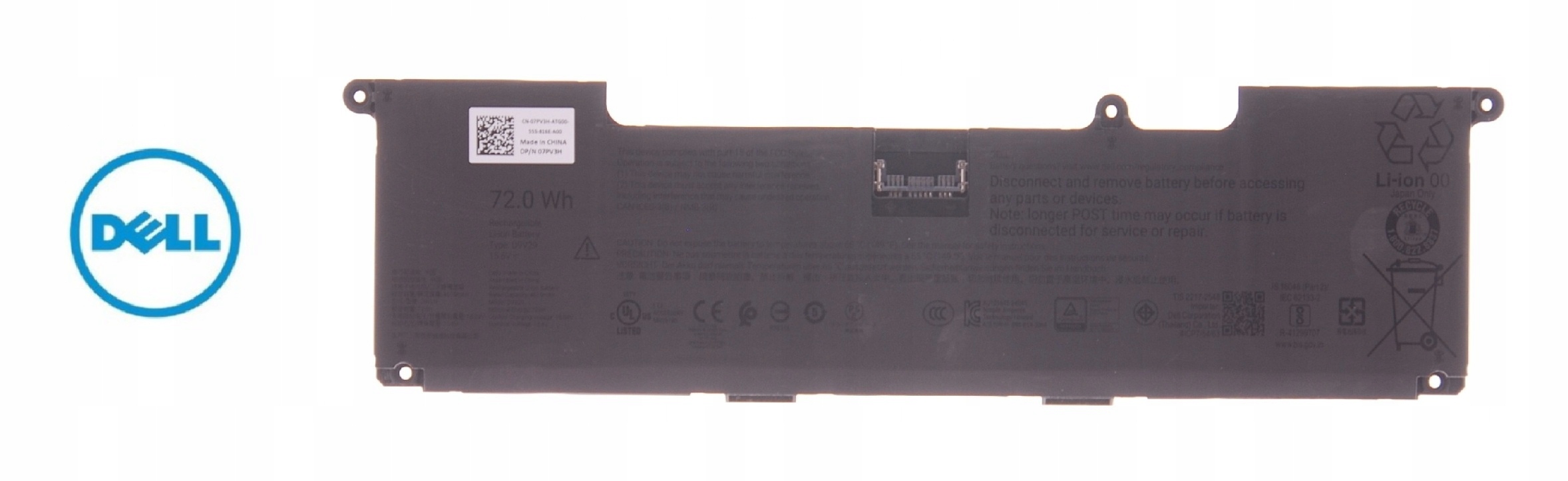 Baterie pro notebook Dell 07PV3H 7PV3H – 72Wh Li-Ion D9V29