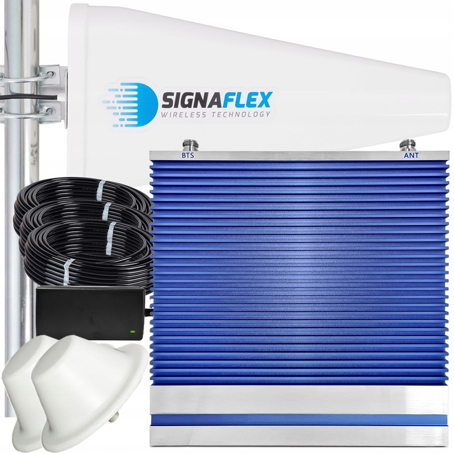 Zosilňovač Signálu Telefonu Internetu Egsm 3G 4G Lte 5000 m2 3 Antény 10 m