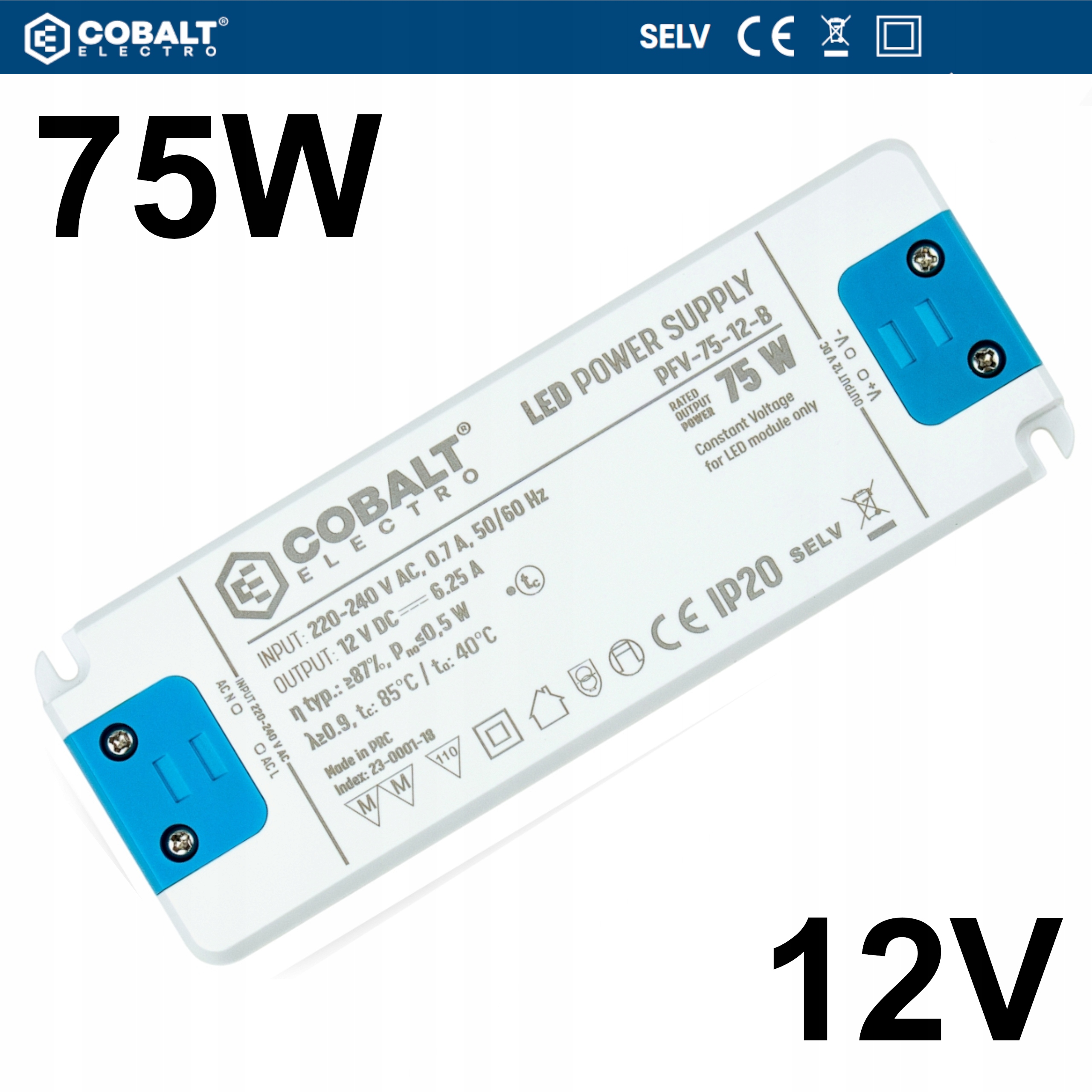 Napájecí Zdroj Pro Led Pásky Ultra Slim IP20 Pfv 75W 12V