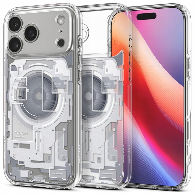 Pouzdro Spigen Ultra Hybrid Mag MagSafe pro iPhone 17 Pro Max zero one bílé