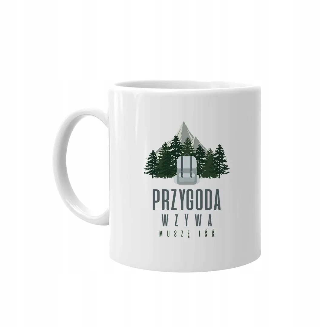 

Przygoda wzywa kubek z motywem gór