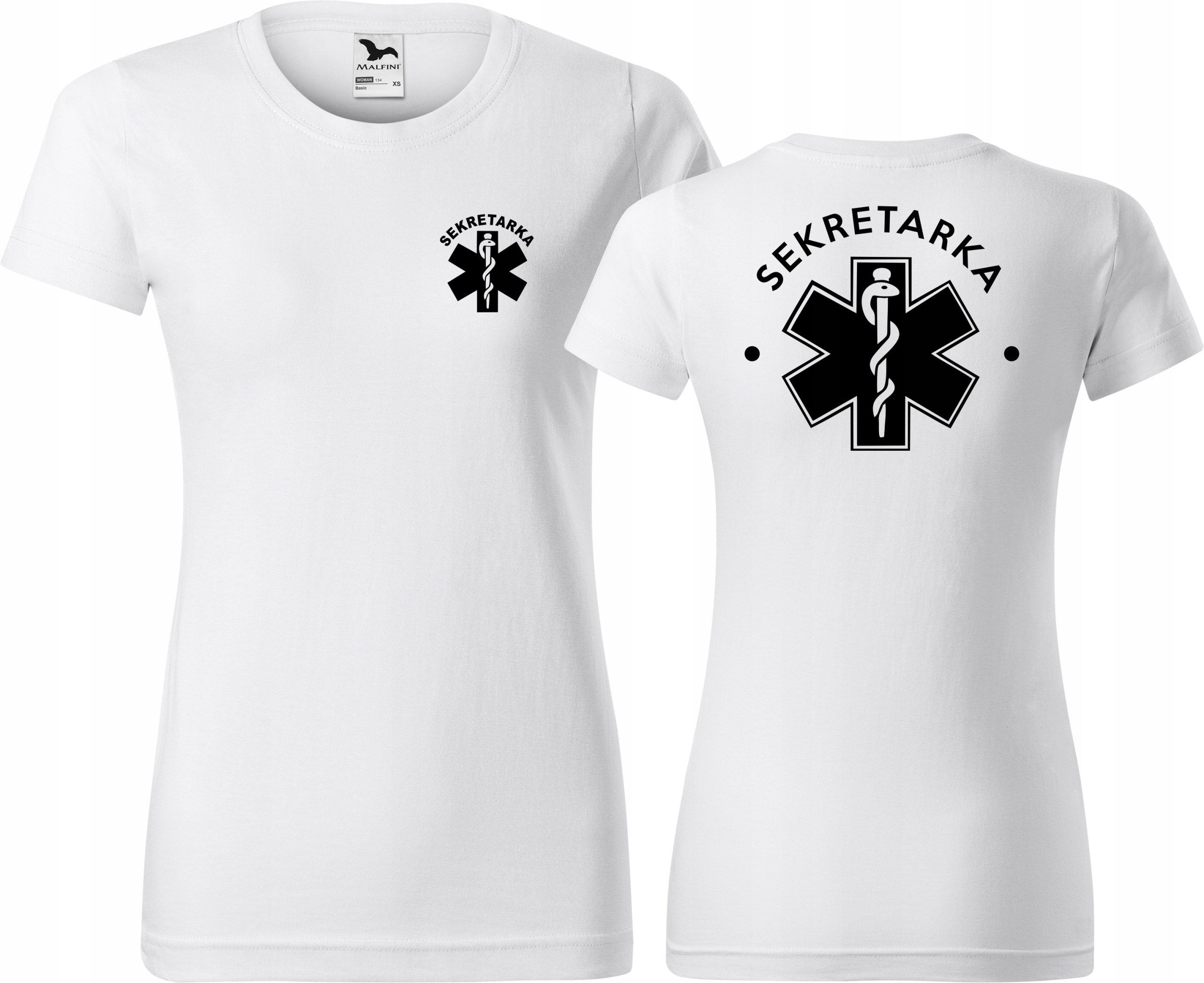 

Damska koszulka medyczna Sekretarka