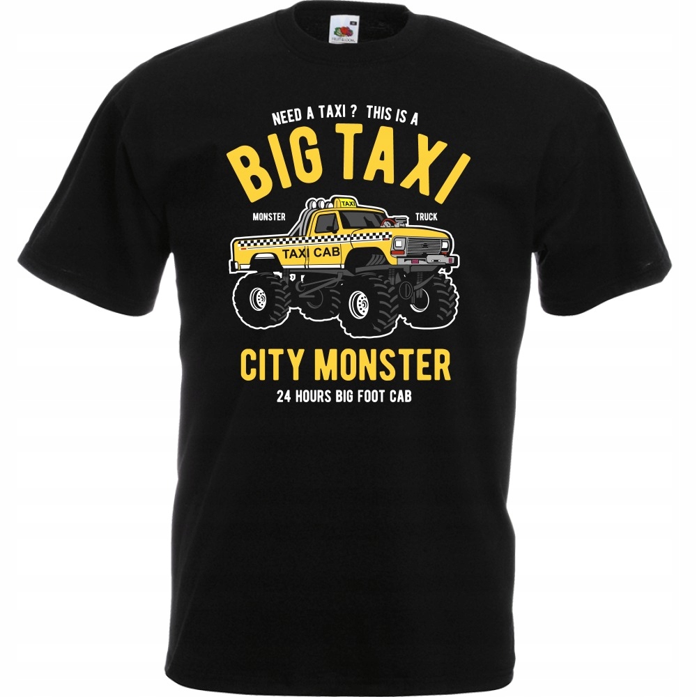 

Koszulka monster truck taxi samochód XXL czarna