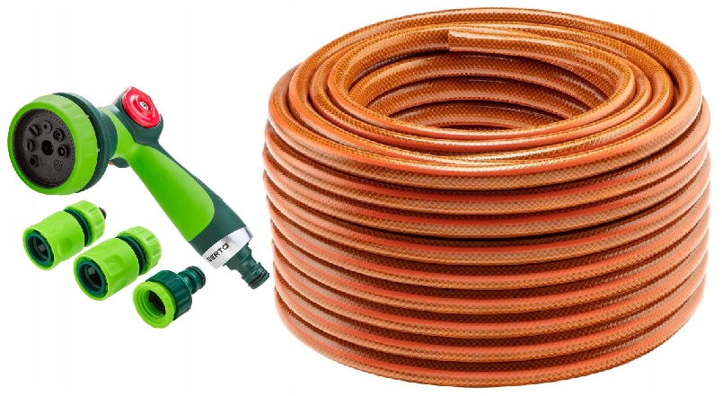 Neo Tools Sada Záhradná hadica 1/2 50 m 4-vrstvová spojky postrekovač