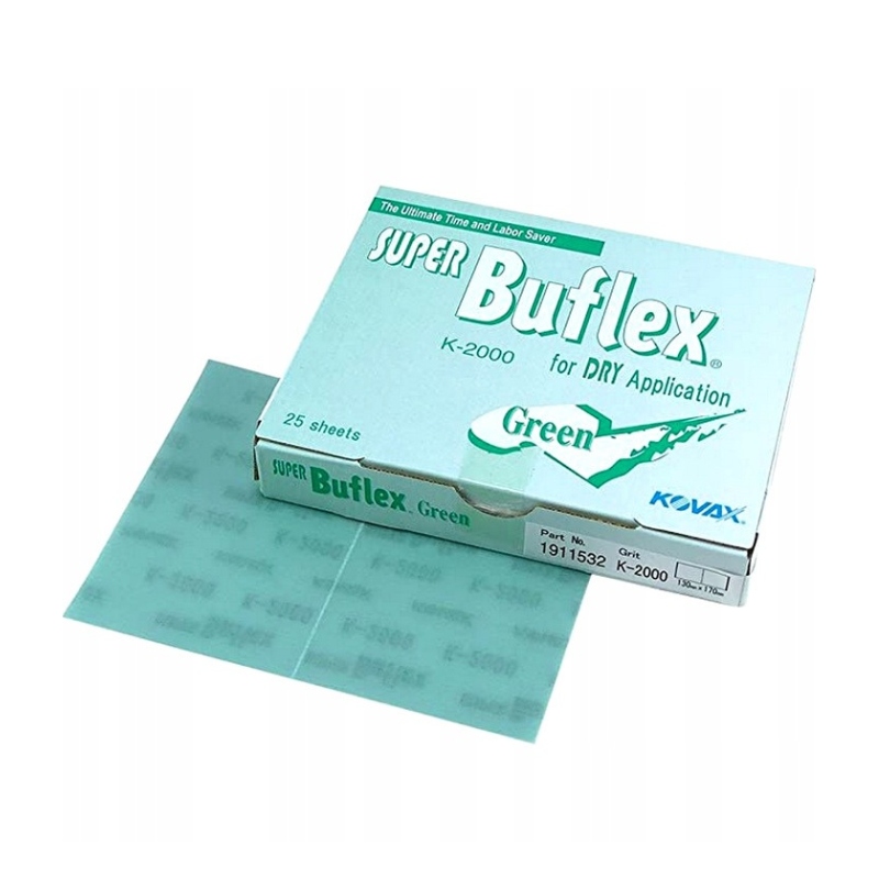 Kovax Buflex Dry Green K2000 130x170 Wstęga Ścierna na Rzep do Lakieru