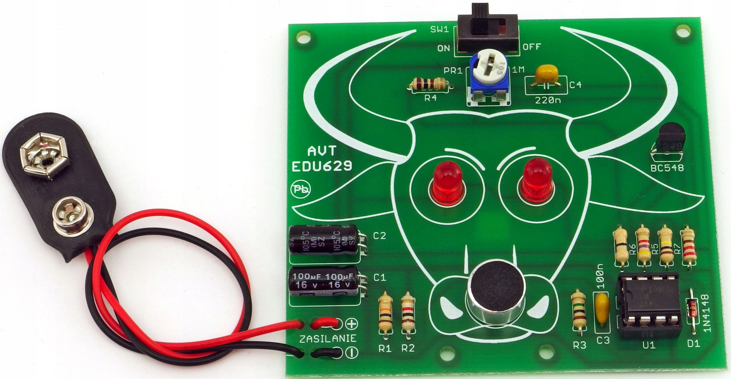 

Wściekły byk Led, zestaw Diy do nauki lutowania