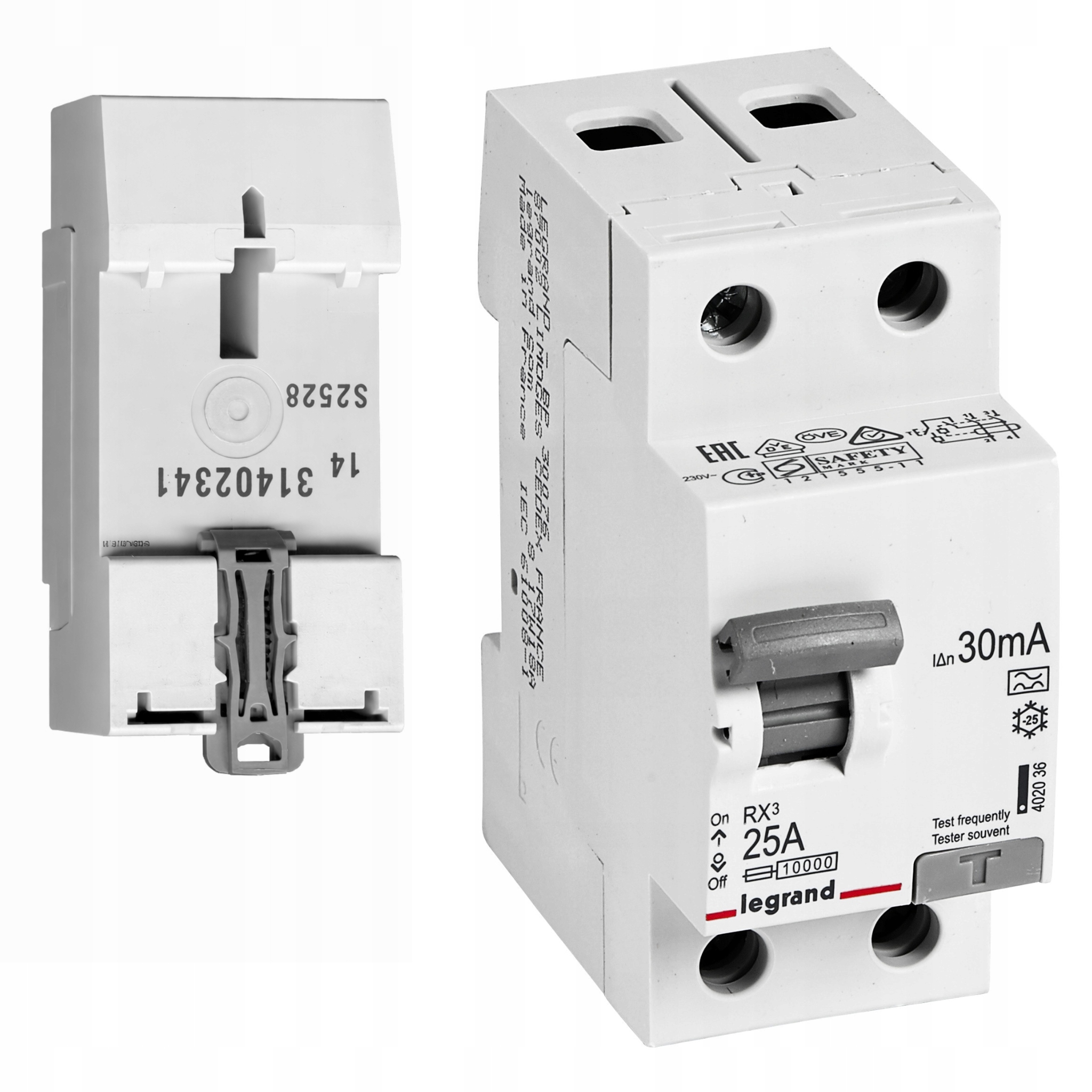 Legrand Wyłącznik Różnicowoprądowy 2P 25A 30mA RX3 Typ A 402036