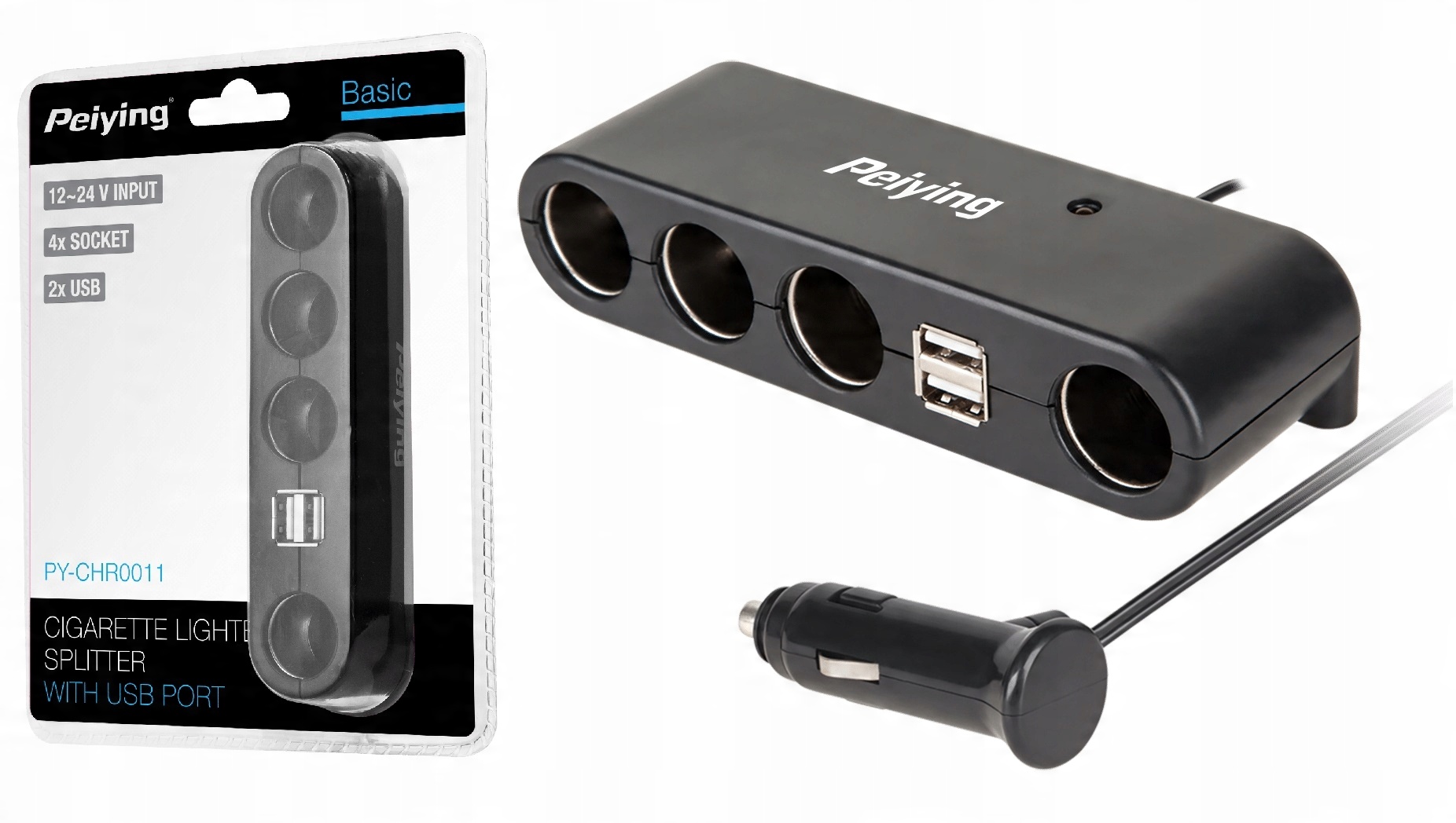 

Rozgałęźnik Rozdzielacz Zapalniczki 4 2 X Usb 2A