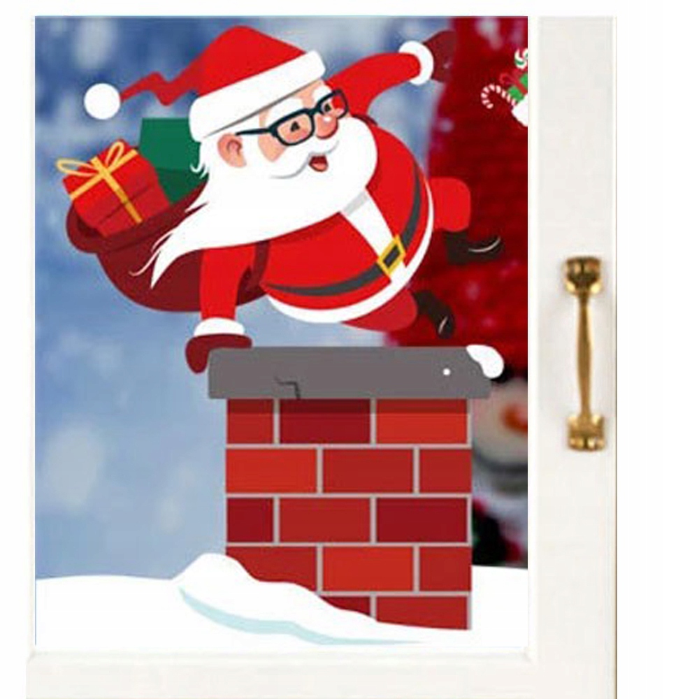 NAKLEJKA ŚWIĄTECZNA Z MIKOŁAJEM NA ŚCIANĘ OKNO