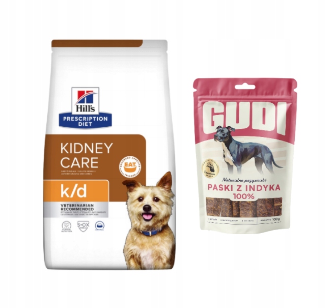 Levně Hill's Pd Pes K/d Kidney Care 1,5 kg masové proužky z krůtího masa Gudi