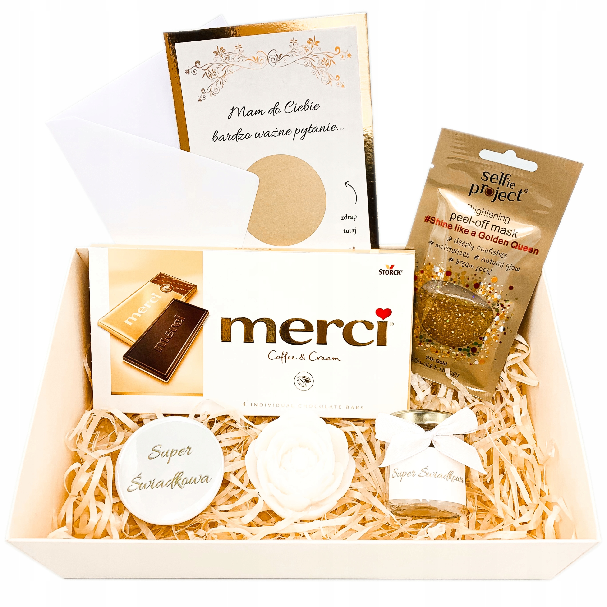 Box pro Svědkyni Žádost o svědectví dárek Krabička Otázka Škrabka