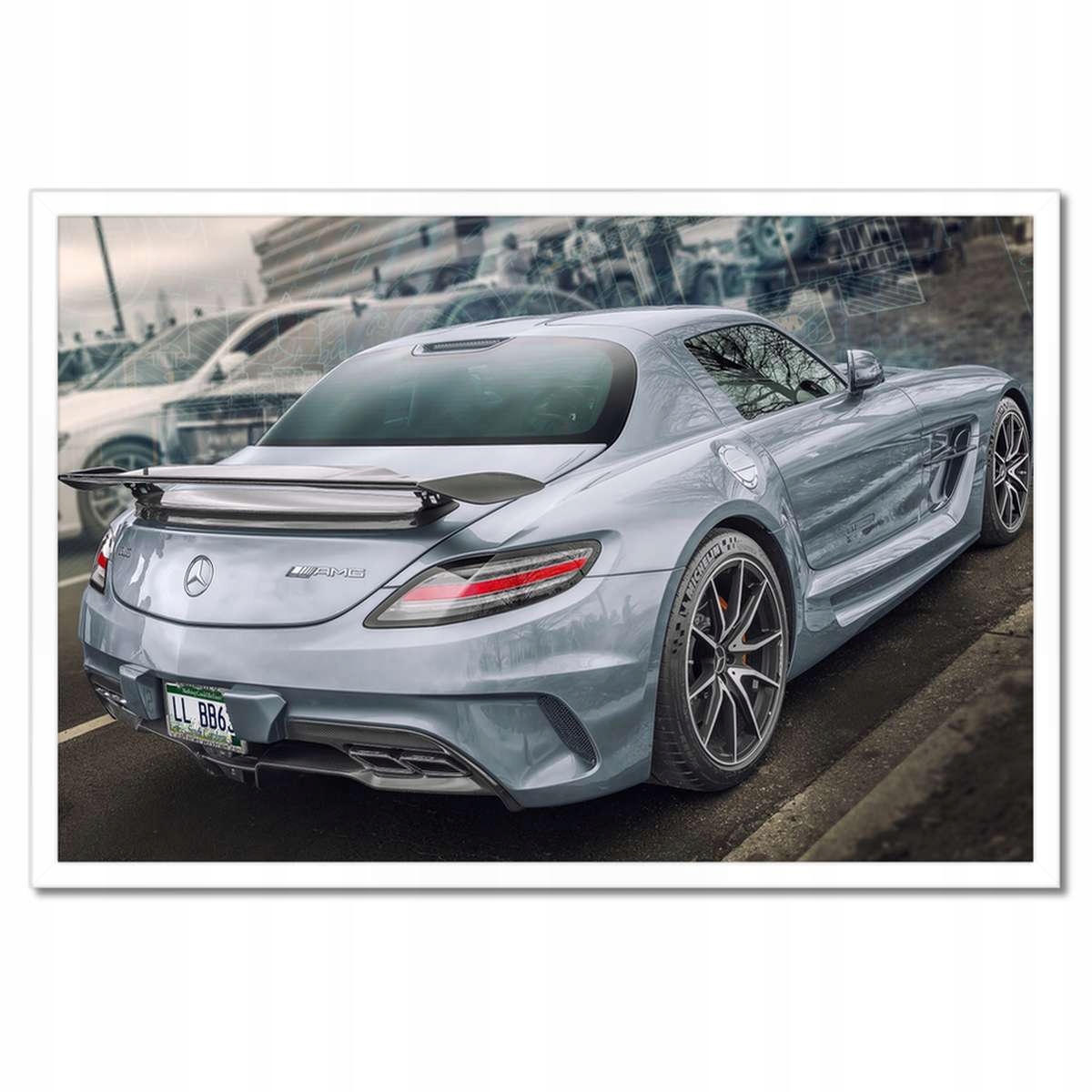 Plakáty v rámu 60x40 Mercedes-Benz Amg Sls