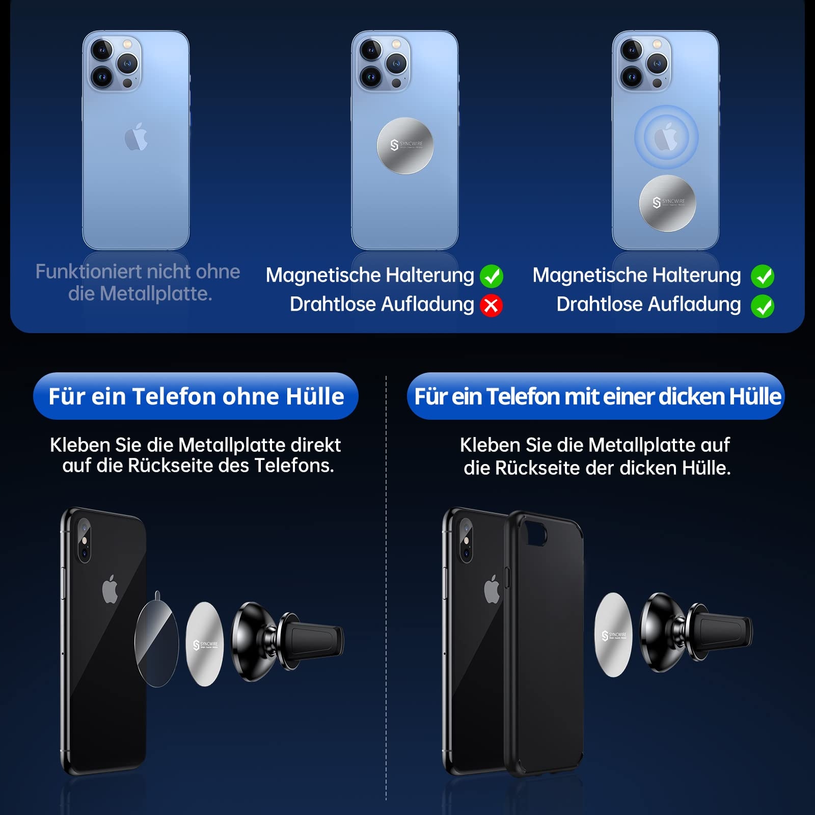 SYNCWIRE Magnetyczny Uchwyt Samochodowy 360 Stopni — miniatura 6