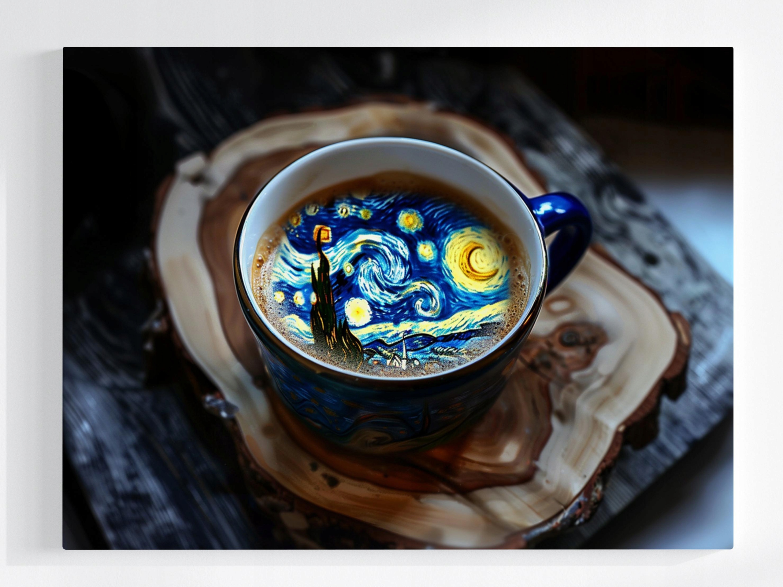 Obraz Na Plátně Canvas Kavárna Káva Cafe Van Gogh Hvězdná Noc 100x75