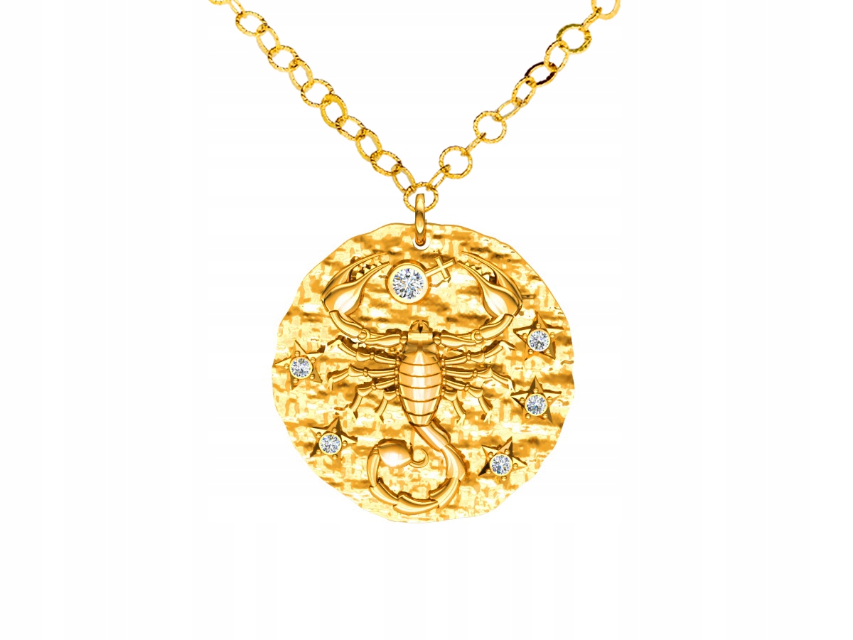 Stříbrný náhrdelník znamení zvěrokruhu Skorpion ZZ5207S_2