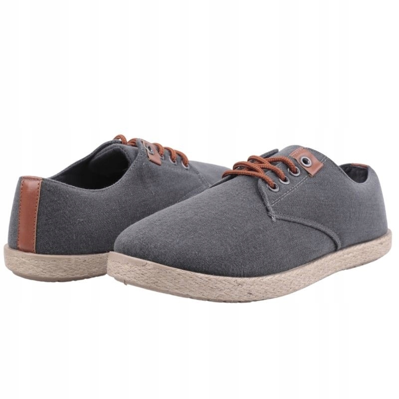 CZARNE TENISÓWKI MĘSKIE ESPADRYLE PŁASKIE TRAMPKI WKŁADKA EKOSKÓRA WYGODNE Długość wkładki 29 cm