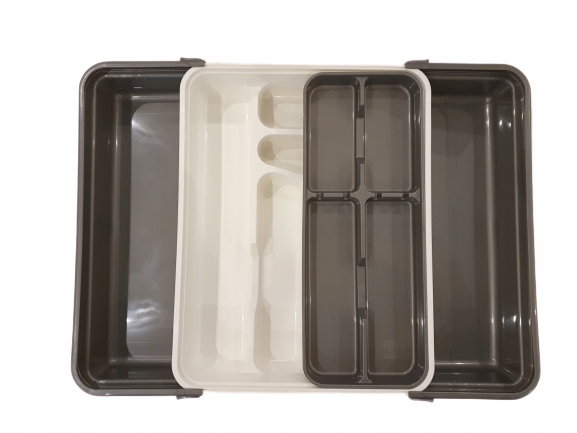 WKŁAD DO SZUFLADY NA SZTUĆCE REGULOWANY ORGANIZER TACA NOWOŚĆ Tontarelli Kolor inny kolor