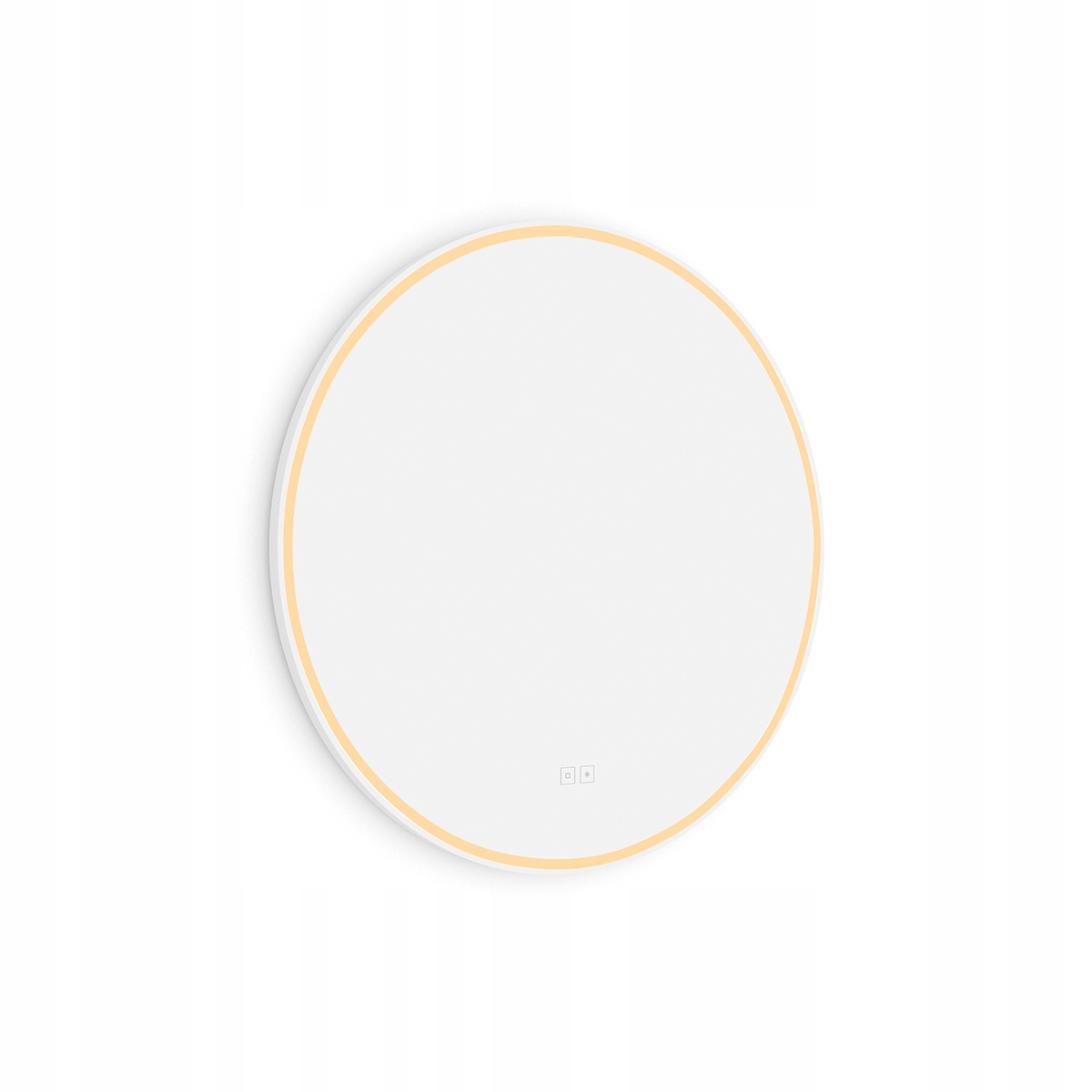 Nimco biele okrúhle zrkadlo do kúpeľne 70 cm s osvetlením Zpb 28001RVX-05