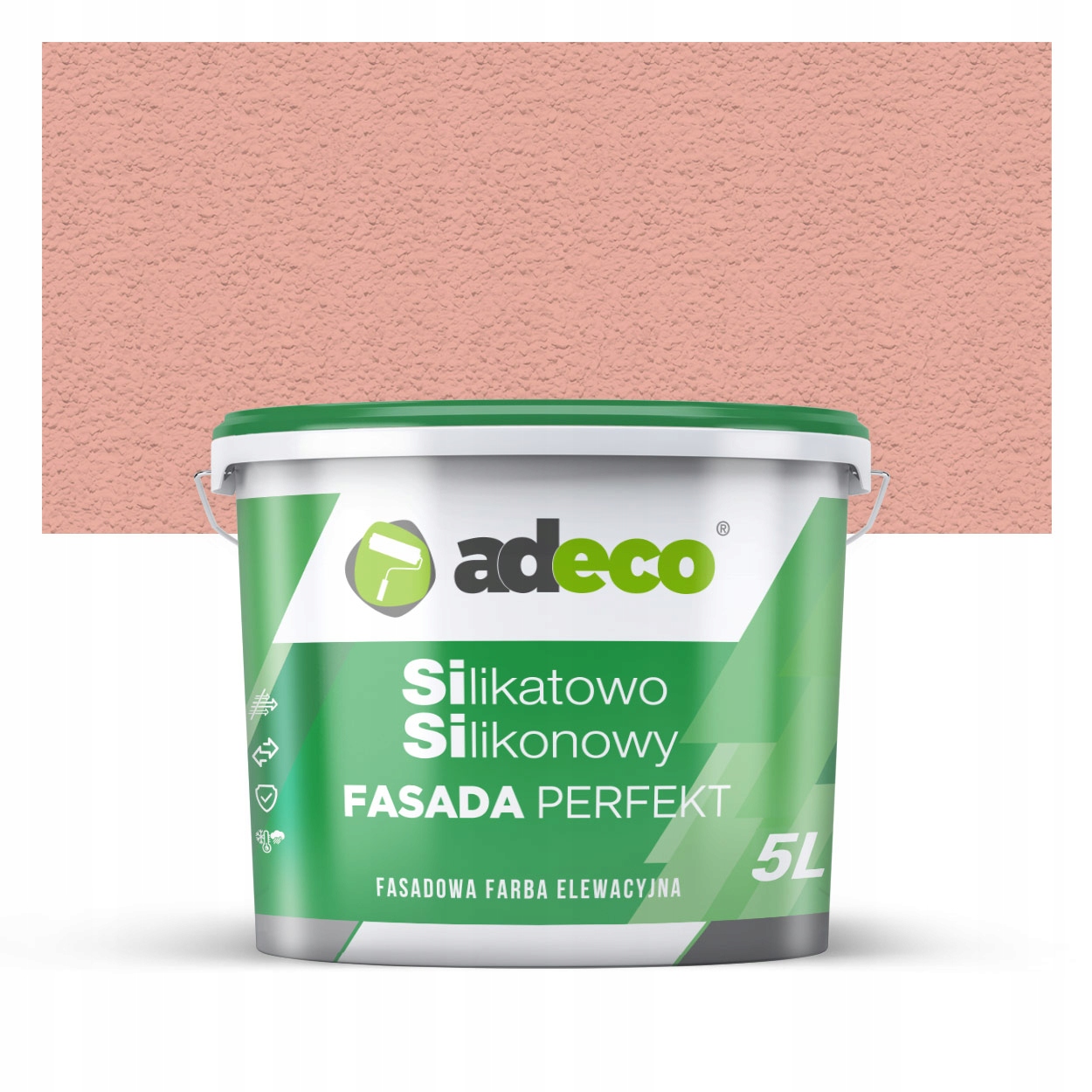 Farba Elewacyjna Silikatowo Silikonowa fasada kolor 3-2-3 Różowy 5l