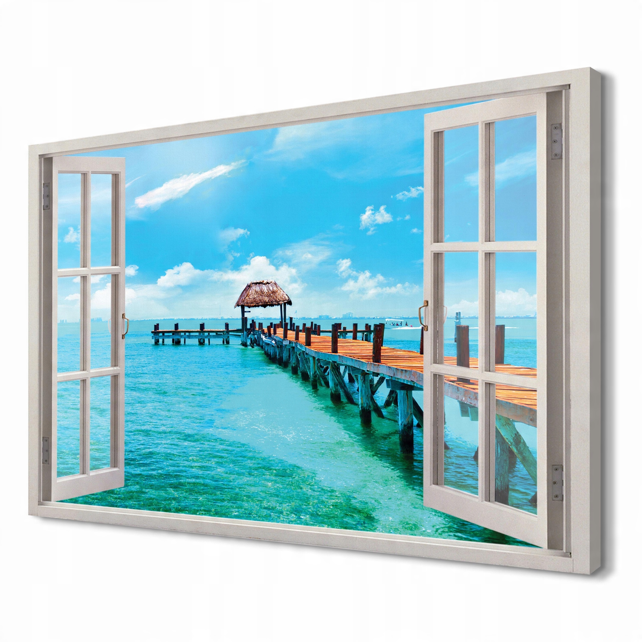 

Morze Pomost Canvas 3d 120x80 do salonu do pokoju
