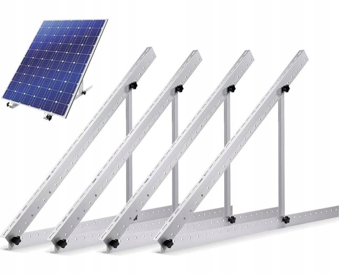 Zestaw 2 wsporników modułów słonecznych regulowany kąt 0-90 stopni