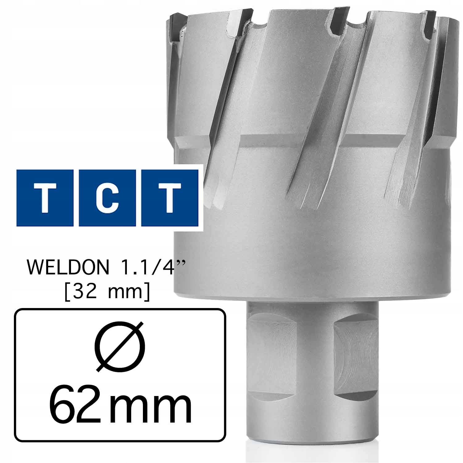 62 x 55 Frez Trepanacyjny INOX Wiertło Rurowe TCT Marka Melver