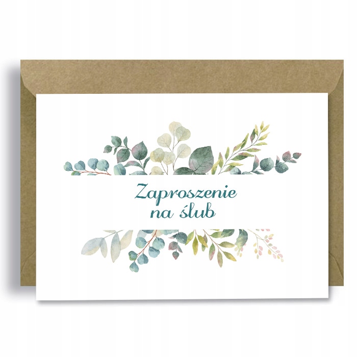Rustykalne zaproszenia ślubne - gałązki