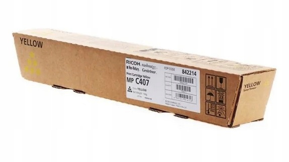 Toner Ricoh Mp C407 842210 842214 Originál Yellow MPC407 MPC-407