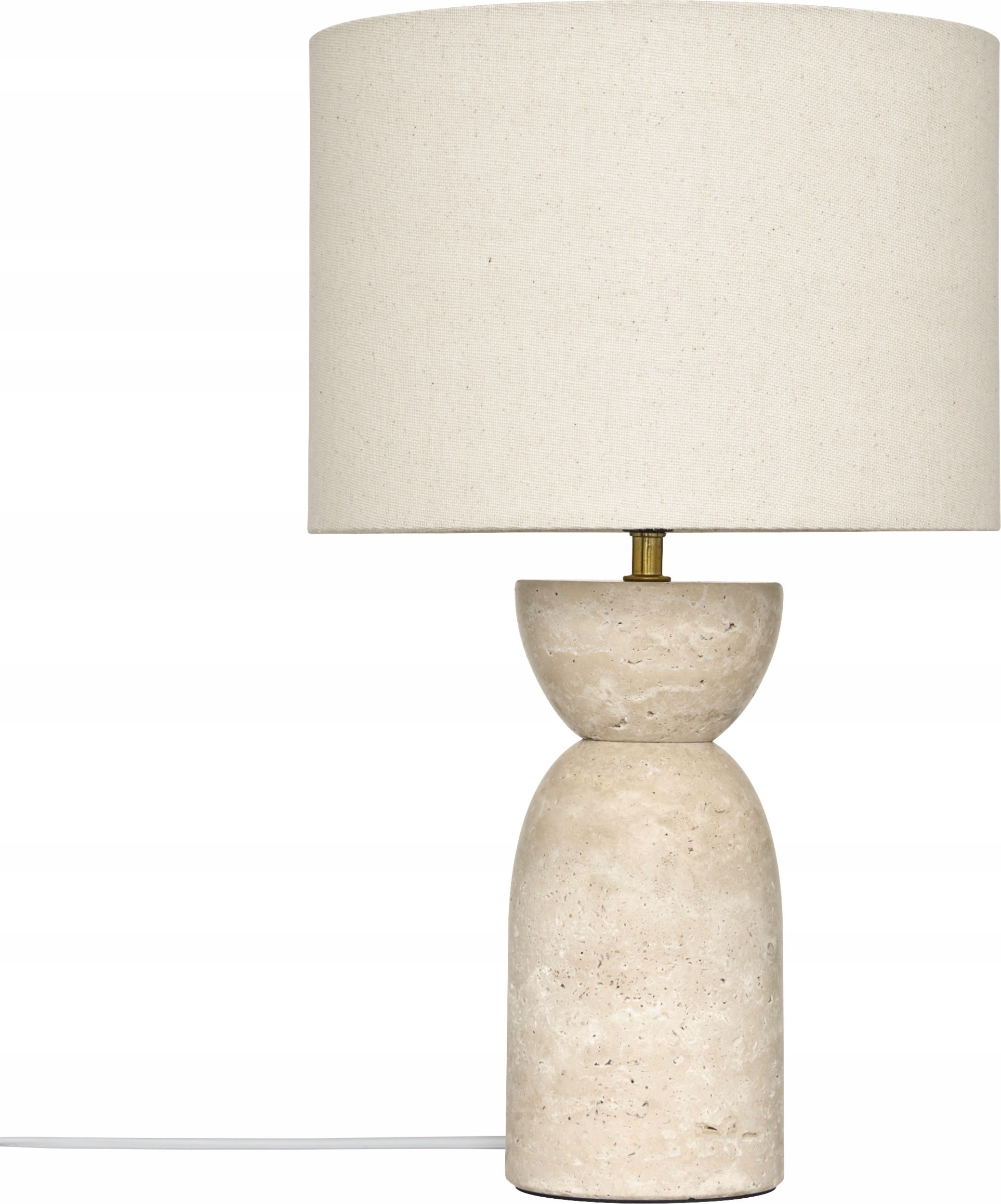 Stolová Lampa Z Travertínového Kameňa Ø 28 CM Výška 47,5 CM E14