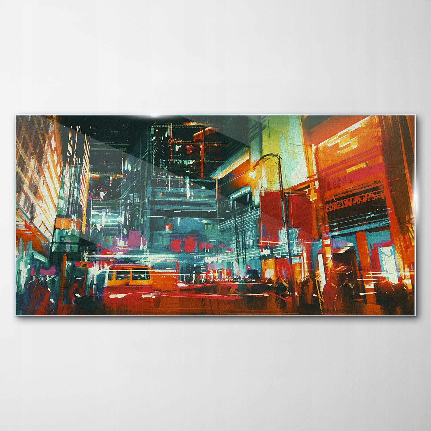 

Hartowany Obraz Szklany Miasto Noc Ulice 100x50