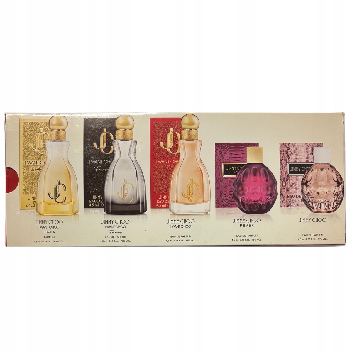 Jimmy Choo zestaw miniaturek dla kobiet 5 x 4,5 ml