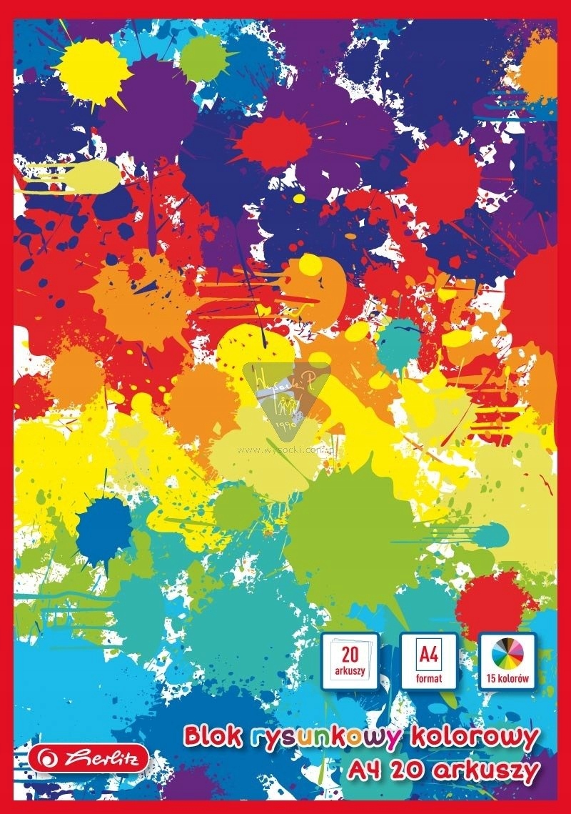 Blok rysunkowy kolorowy A4 20 kartek Herlitz Marka Herlitz