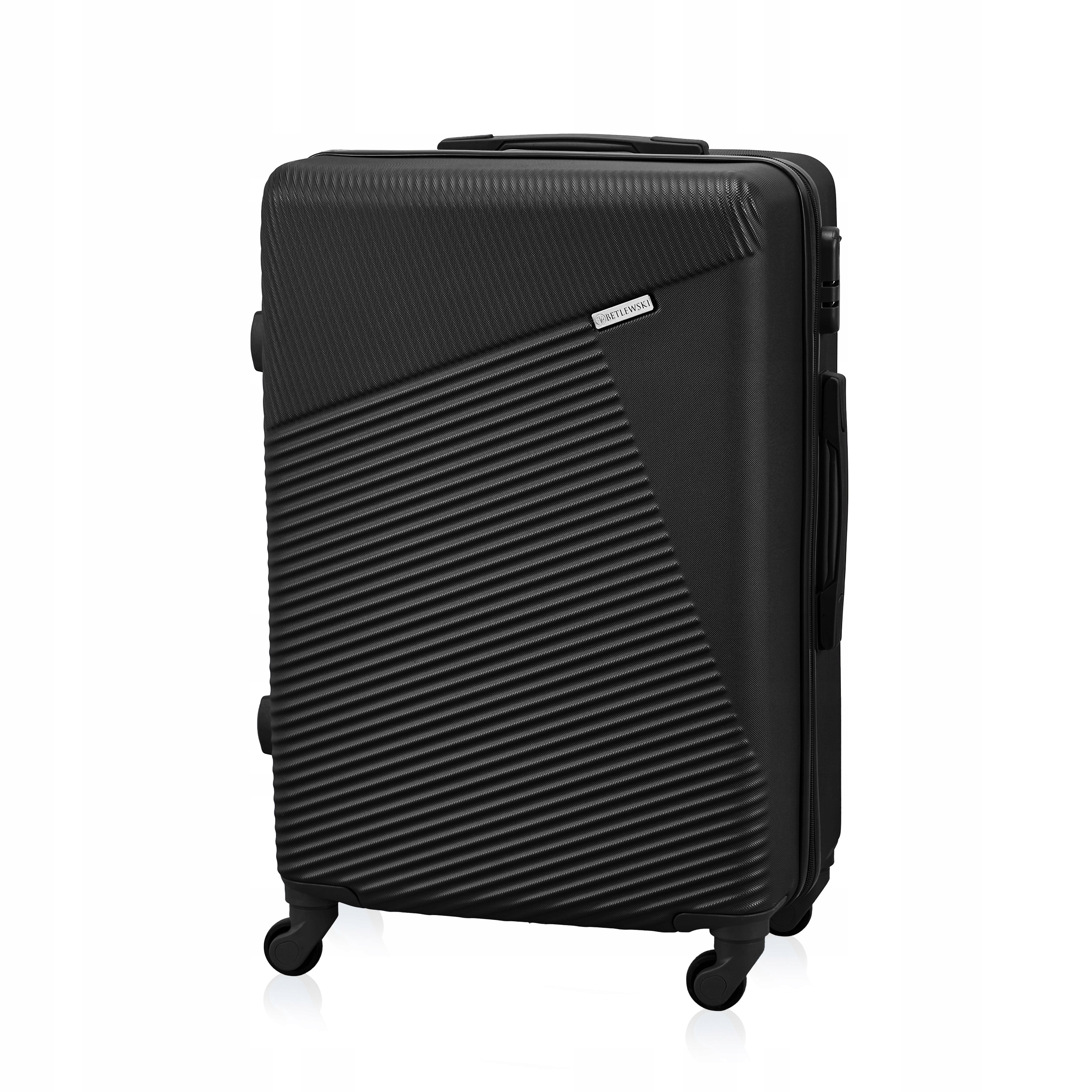 Betlewski Cestovní kufr na kolečkách se zámkem na šifru a výsuvnou rukojetí pro zavazadla